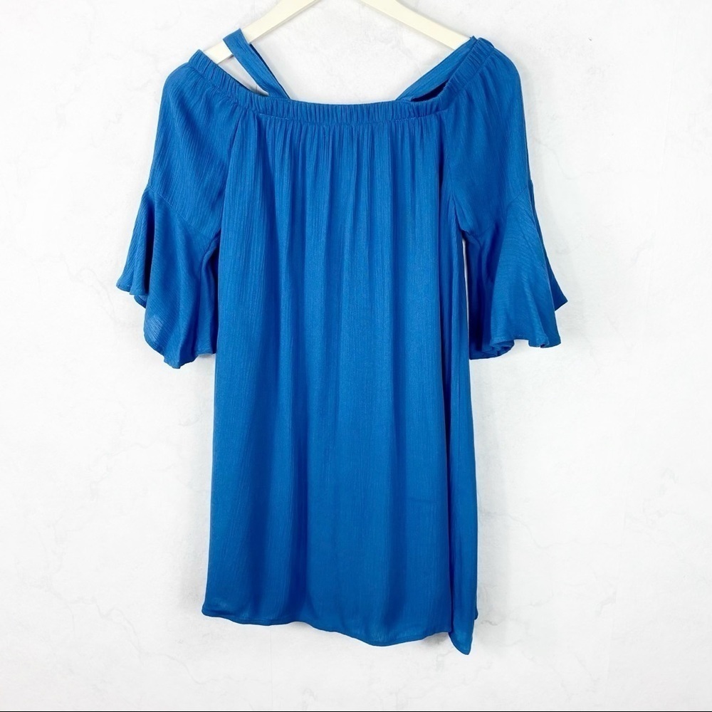 [Gianni Bini] Blue Cold Shoulder Dress
